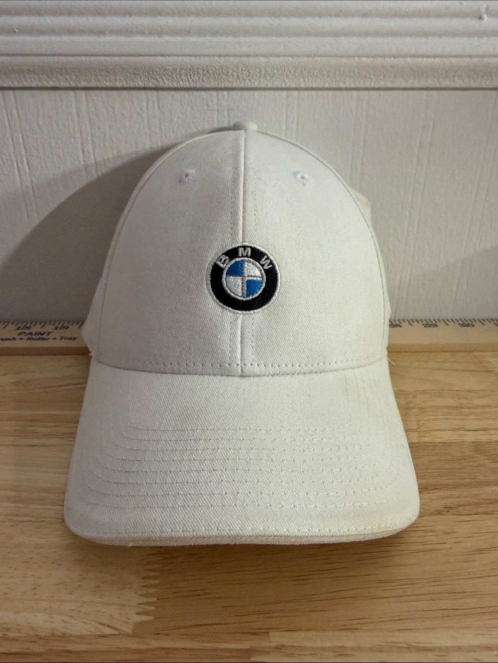 BMW White Baseball Cap with Embroidered Roundel